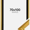 Ramme Västkusten Guld 70x100 cm - Passepartout Sort 61x91,5 cm