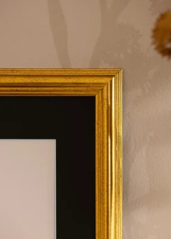 Ramme Västkusten Guld 40x100 cm - Passepartout Sort 30x91 cm