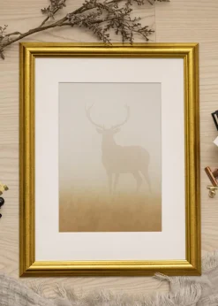 Ramme Västkusten Guld 60x86 cm - Passepartout Hvid 50x76 cm