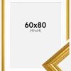 Ramme Västkusten Guld 60x80 cm - Passepartout Hvid 50x65 cm