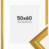 Ramme Västkusten Guld 50x60 cm - Passepartout Hvid 14x18 inches