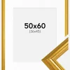 Ramme Västkusten Guld 50x60 cm - Passepartout Hvid 37x46 cm