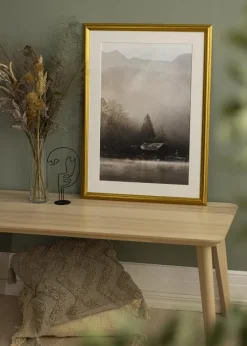 Ramme Västkusten Guld 55x75 cm - Passepartout Hvid 42x60 cm