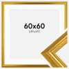 Ramme Västkusten Guld 60x60 cm - Passepartout Hvid 50x50 cm