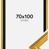 Ramme Västkusten Guld 70x100 cm - Passepartout Sort 62x85 cm