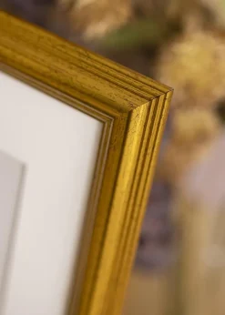 Ramme Västkusten Guld 55x55 cm - Passepartout Hvid 43x43 cm