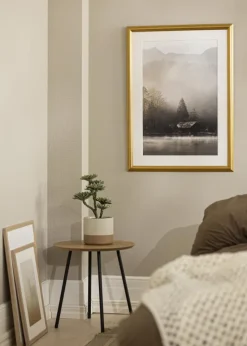 Ramme Västkusten Guld 55x75 cm - Passepartout Hvid 47x65 cm