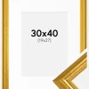 Ramme Västkusten Guld 30x40 cm - Passepartout Hvid 20x28 cm