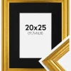 Ramme Västkusten Guld 20x25 cm - Passepartout Sort 5x7 inches