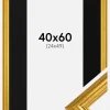 Ramme Västkusten Guld 40x60 cm - Passepartout Sort 25x50 cm