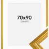Ramme Västkusten Guld 70x90 cm - Passepartout Hvid 55x70 cm