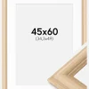 Ramme Västkusten Massivt eg 45x60 cm - Passepartout Hvid B3 353x500 mm