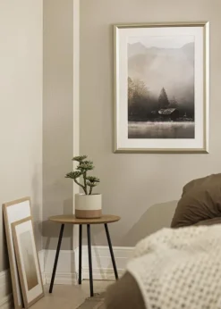 Ramme Västkusten Sølv 70x100 cm - Passepartout Hvid 61x91,5 cm