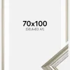 Ramme Västkusten Sølv 70x100 cm - Passepartout Hvid 59,4x84 cm (A1)