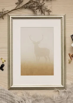 Ramme Västkusten Sølv 40x60 cm - Passepartout Hvid 32,9x48,3 cm (A3+)