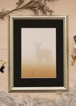 Ramme Västkusten Sølv 70x100 cm - Passepartout Sort 62x93 cm