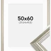 Ramme Västkusten Sølv 50x60 cm - Passepartout Hvid 16x20 inches