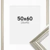 Ramme Västkusten Sølv 50x60 cm - Passepartout Hvid 37x46 cm