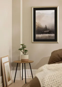 Ramme Västkusten Sølv 70x100 cm - Passepartout Sort 61x91,5 cm