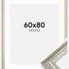 Ramme Västkusten Sølv 60x80 cm - Passepartout Hvid 50x60 cm