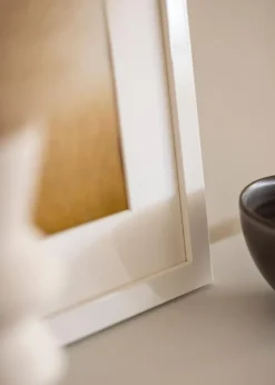 Ramme White Wood Glossy - Valgfri Størrelse (Plexiglas)