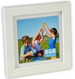 Ramme White Wood Glossy - Valgfri Størrelse (Plexiglas)