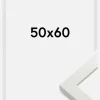 Ramme White Wood Glossy Akrylglas 50x60 cm