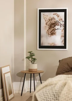 Ramme White Wood 70x90 cm - Passepartout Sort 60x80 cm