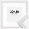 Ramme White Wood 30x30 cm - Passepartout Hvid 20x20 cm