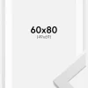 Ramme White Wood 60x80 cm - Passepartout Hvid 50x70 cm
