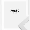 Ramme White Wood 70x80 cm - Passepartout Hvid 60x70 cm