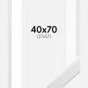 Ramme White Wood 40x70 cm - Passepartout Hvid 28x58 cm