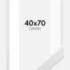 Ramme White Wood 40x70 cm - Passepartout Hvid 25x60 cm
