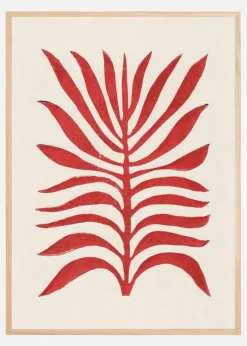 Red Branch / Lino Print Plakat (21x29.7 cm (A4))