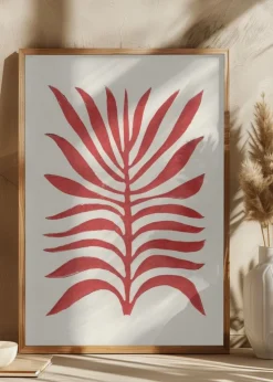 Red Branch / Lino Print Plakat (21x29.7 cm (A4))