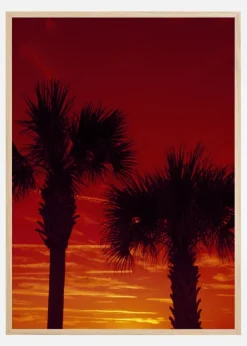 Red Palms Plakat (21x29.7 cm (A4))