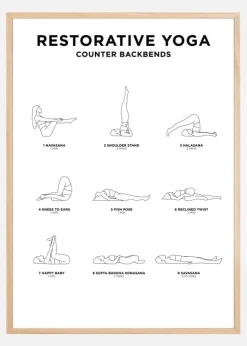 Restorative Yoga - White Plakat (21x29.7 cm (A4))