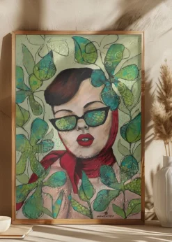 Retro lady 4 Plakat (21x29.7 cm (A4))