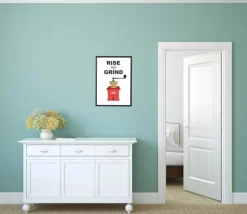Rise and Grind, Coffe Plakat (21x29.7 cm (A4))