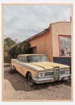 Route 66 Oldtimer Plakat (21x29.7 cm (A4))