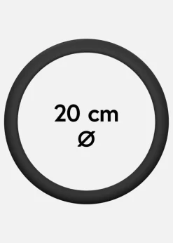 Rund Ramme Akrylglas Sort 20 cm Ø