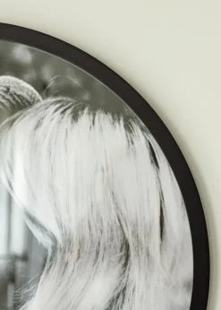 Rund Ramme Akrylglas Sort 50 cm Ø