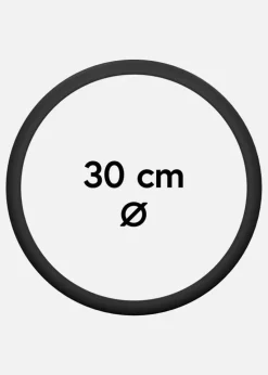 Rund Ramme Akrylglas Sort 30 cm Ø
