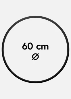 Rund Ramme Akrylglas Sort 60 cm Ø