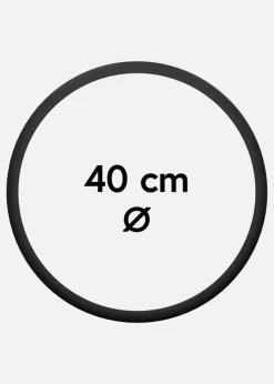 Rund Ramme Akrylglas Sort 40 cm Ø
