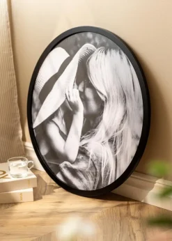 Rund Ramme Akrylglas Sort 40 cm Ø