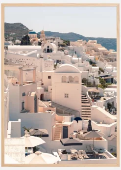 Santorini Village Plakat (21x29.7 cm (A4))
