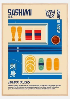 Sashimi Japanese Food Print Plakat (21x29.7 cm (A4))