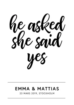 She said yes (21x29,7 cm (A4))
