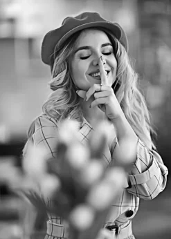 Silent Girl B&W Plakat (21x29.7 cm (A4))